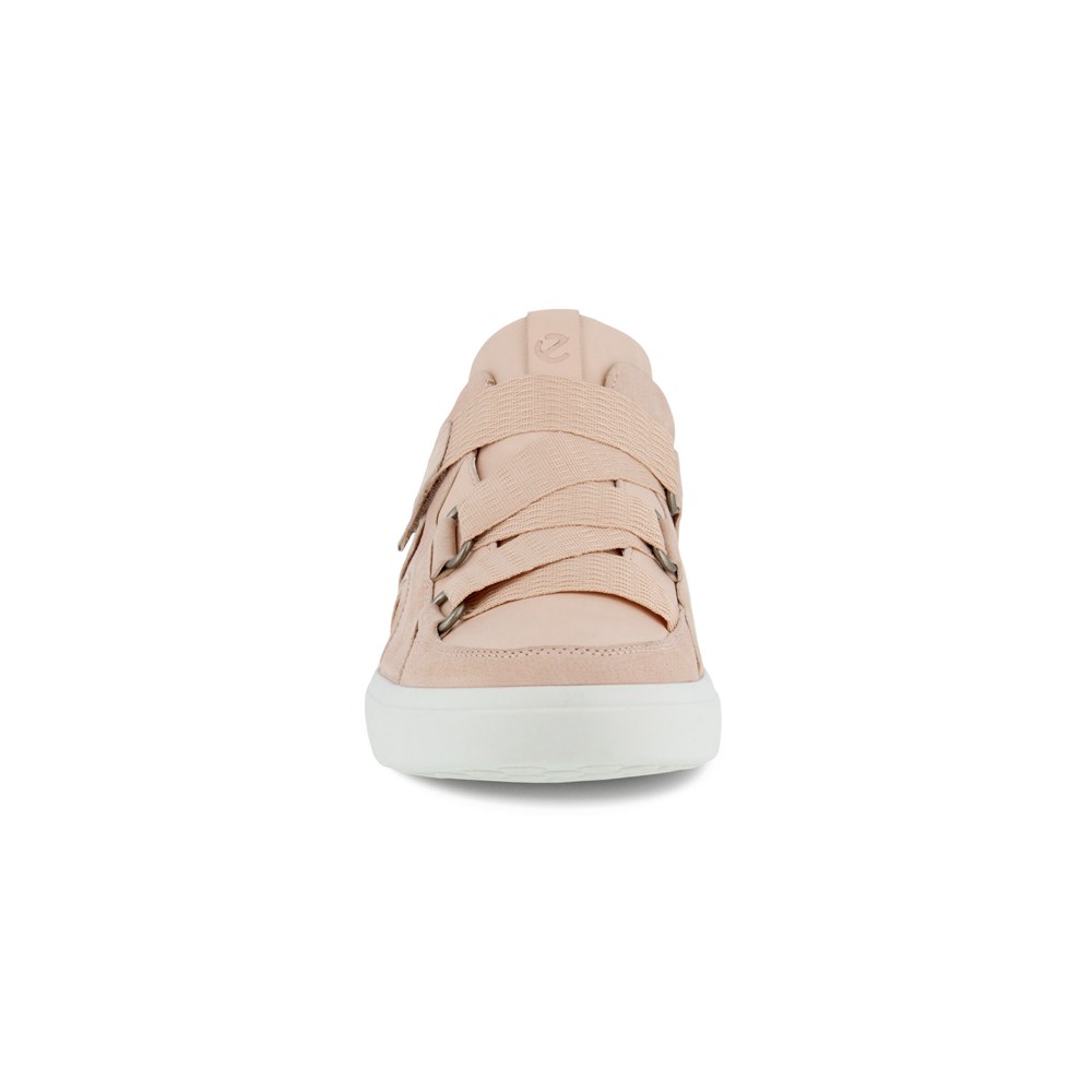 ECCO Sneakersy Damskie - Soft 7 Wedge - Różowe - IXGFYQ-035